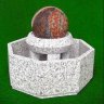 Kugelbrunnen Mod. Achteck-50,  mit wasserlaufender Kugel 50 cm 